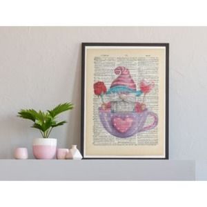 Valentine Gnome in Teacup